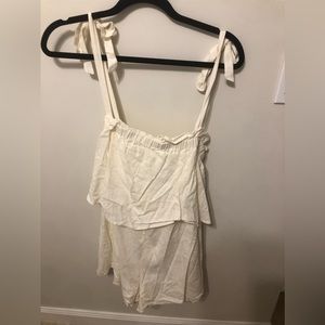 Princess Polly Cream Romper (NEW WITH TAGS)